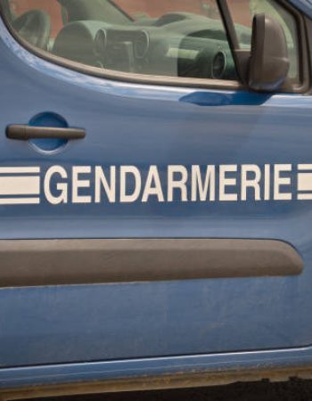 gendarmerie car in close up